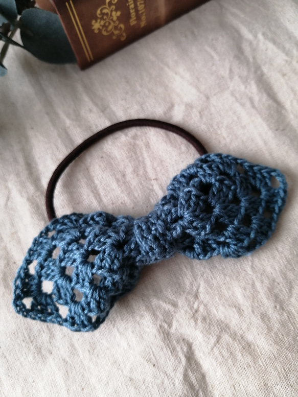 ハンドメイド 花レース ヘアゴム　No.173 ハンドメイド 花レース ヘアゴムNo.173