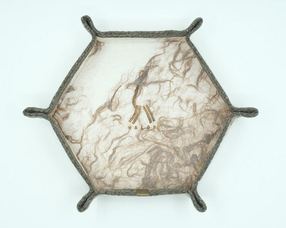 Hexagon tray【brown】 1枚目の画像
