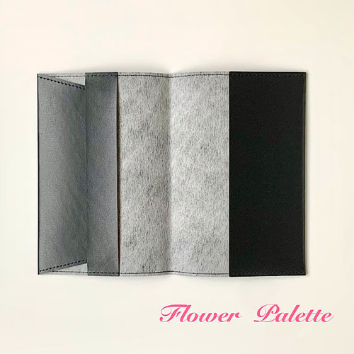 Creema限定 ブックカバー 新書サイズ 黒 トールペイント ブックカバー  