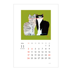 2024 にゃんこカレンダー 壁掛け 猫カレンダー 16枚目の画像