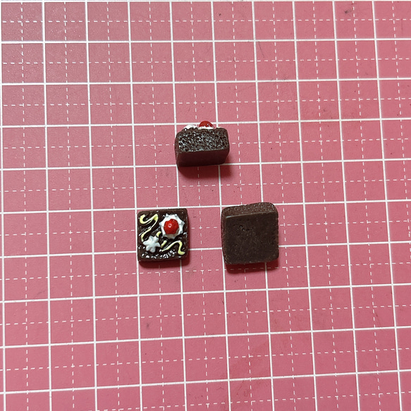 10個　デコ　ケーキ　チョコ　パーツ　茶色　カボション　アモール 4枚目の画像