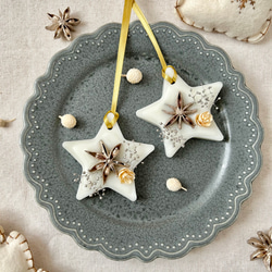 アロマワックスサシェ　Xmasシルバーオーナメント#06 流れ星 アロマワックスサシェ ︎オーナメントにも / 選べる香り 無料