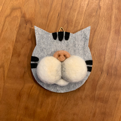 ねこの髭さし アメショ 猫ヒゲ ねこのひげ集め 羊毛フェルト
