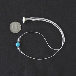 Aqua Short Necklace（ブルーアパタイト×アイスクォーツ） 5枚目の画像