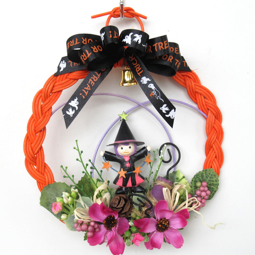 ハロウィンリース飾り 小23-8 リース kisetukazari2 通販｜Creema  