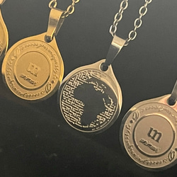 【オープンSALE‼】World Necklace コインネックレス つけっぱなしok 肌に優しいサージカルステンレス 9枚目の画像