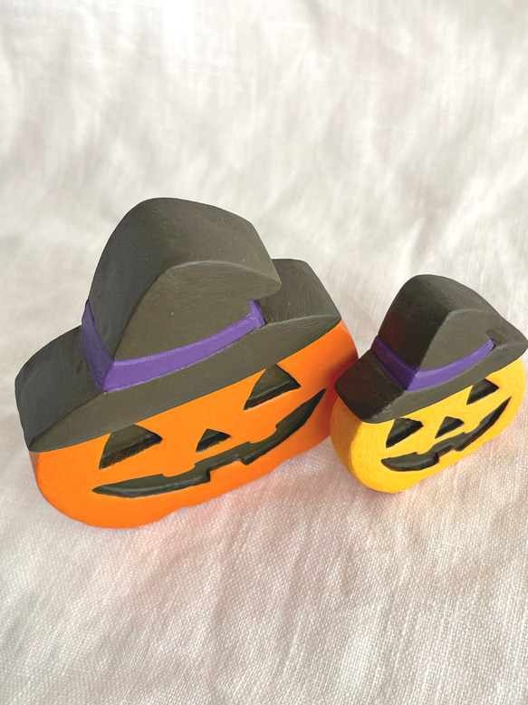 再販‼︎ ハロウィンオブジェ・・zucca  かぼちゃ　2個セット・・《送料無料》 6枚目の画像