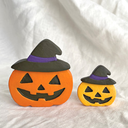再販‼︎ ハロウィンオブジェ・・zucca  かぼちゃ　2個セット・・《送料無料》 2枚目の画像