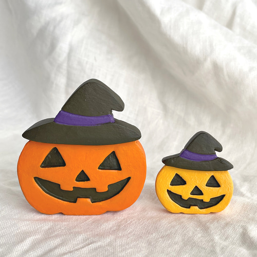 【ハンドメイド】カボチャ / オブジェ 再販‼︎ ハロウィンオブジェ・・zucca かぼちゃ 2個セット
