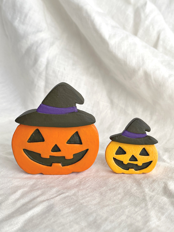 再販‼︎ ハロウィンオブジェ・・zucca  かぼちゃ　2個セット・・《送料無料》 2枚目の画像