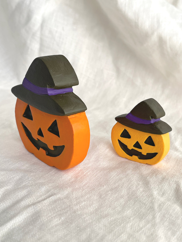 再販‼︎ ハロウィンオブジェ・・zucca  かぼちゃ　2個セット・・《送料無料》 3枚目の画像