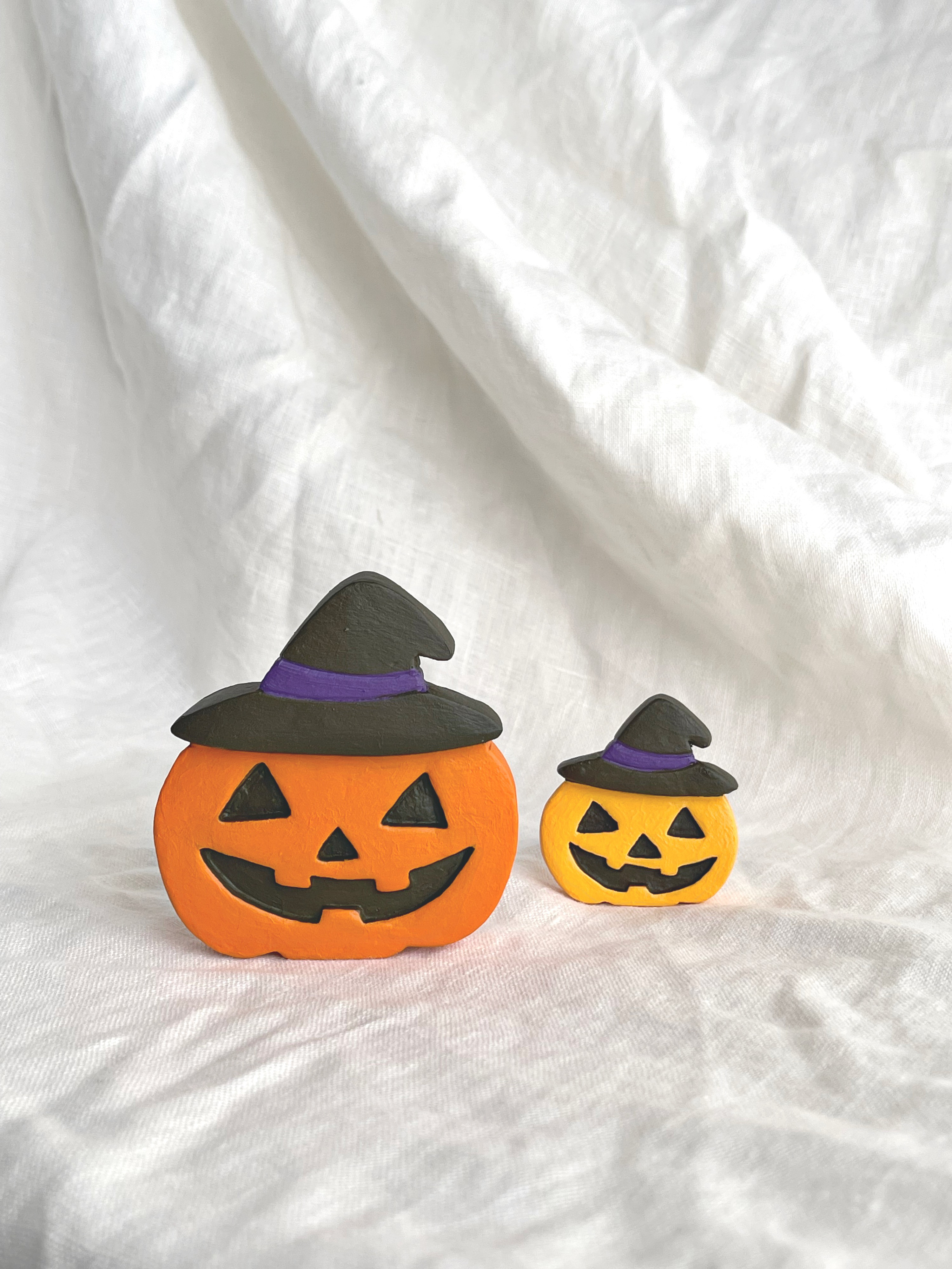【18％OFF】 再販‼︎ 2個セット かぼちゃ ハロウィンオブジェ・・zucca 立体・オブジェ
