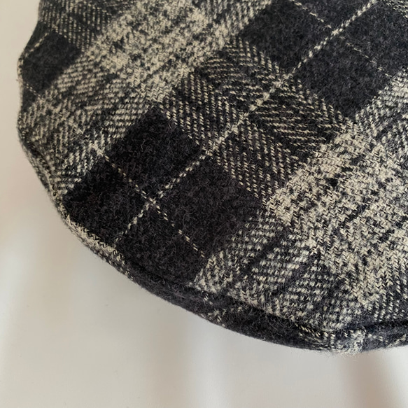 上質ツイードのベレー帽✳︎タータンチェックの帽子✳︎選べるサイズ受注生産 2枚目の画像
