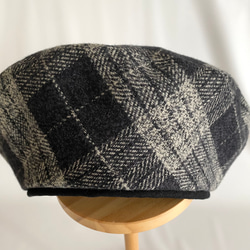 上質ツイードのベレー帽✳︎タータンチェックの帽子✳︎選べるサイズ受注生産 3枚目の画像