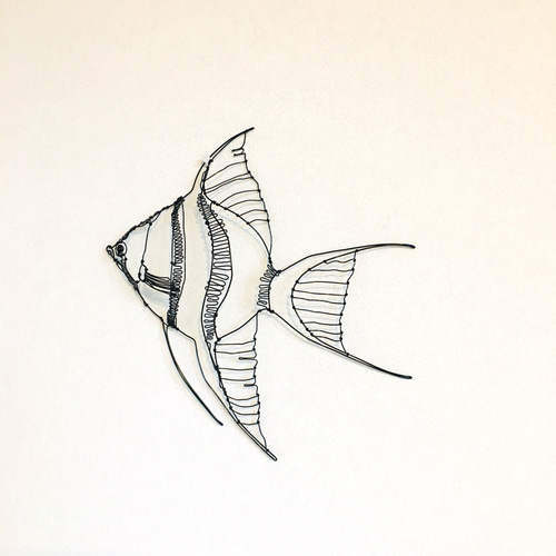 ワイヤーアート ワイヤークラフト 魚 さかな エンゼルフィッシュ