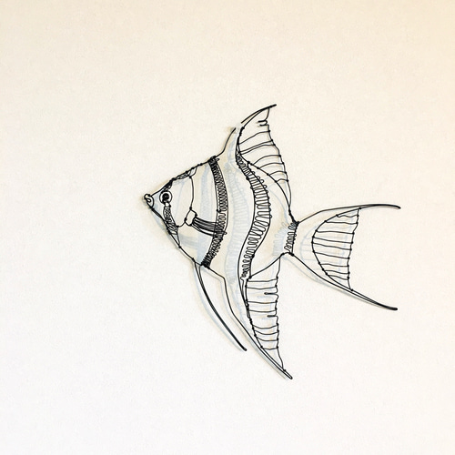 ワイヤーアート ワイヤークラフト 魚 さかな エンゼルフィッシュ ワイヤーアート ワイヤークラフト 魚 さかな エンゼルフィッシュ