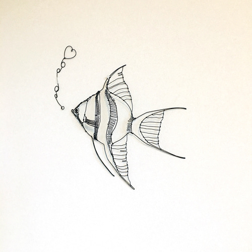 ワイヤーアート ワイヤークラフト 魚 さかな エンゼルフィッシュ【受注
