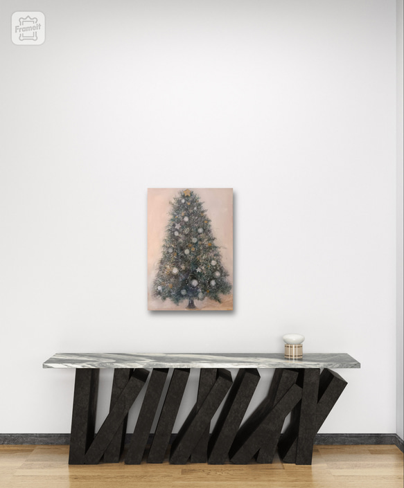 <受注制作品>きなりと金のクリスマスツリー/B5 8枚目の画像