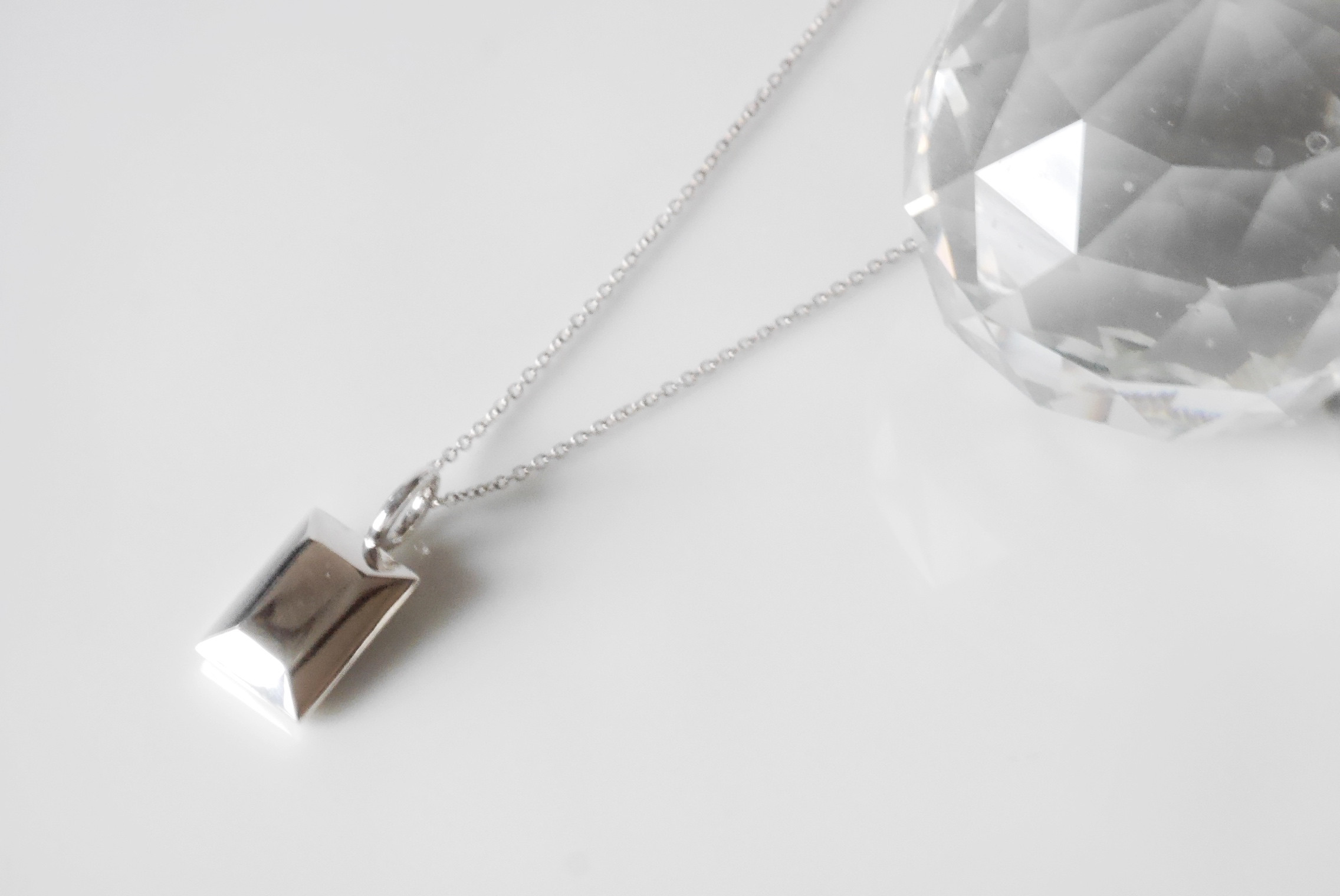 Rectangle necklace(sv)★長方形★スクエア★ネックレスネックレス・ペンダント