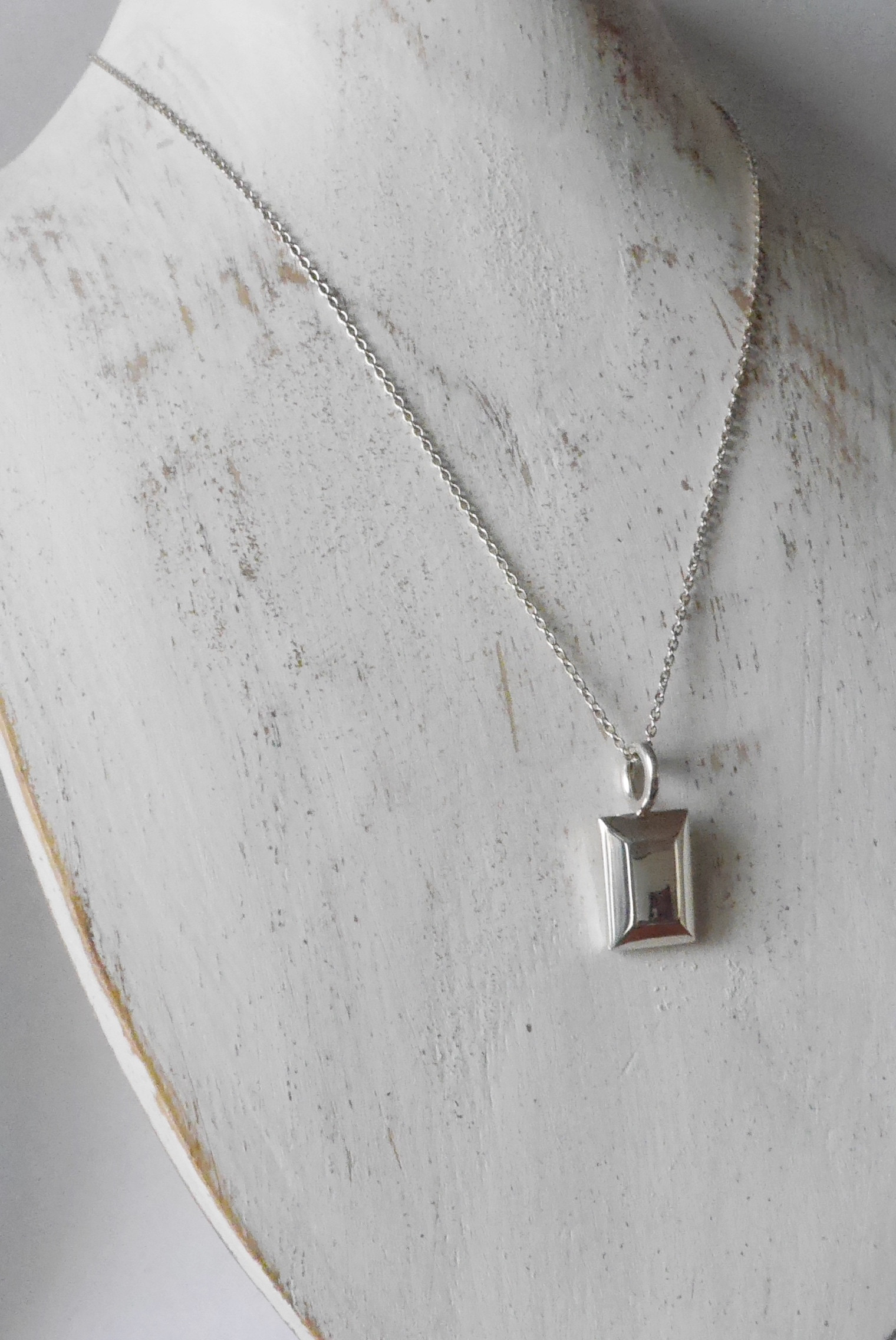 Rectangle necklace(sv)★長方形★スクエア★ネックレス