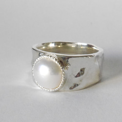 再販★一点物★pearl ring(sv) 5枚目の画像