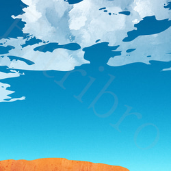 アート ポスター / Uluru[ Ayers rock ]　おしゃれインテリア・北欧、モノトーン好きの方に☆ 6枚目の画像