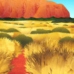 アート ポスター / Uluru[ Ayers rock ]　おしゃれインテリア・北欧、モノトーン好きの方に☆ 8枚目の画像