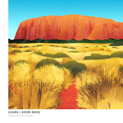 アート ポスター / Uluru[ Ayers rock ] No.2　おしゃれインテリア・北欧、モノトーン好きの方に☆ 7枚目の画像