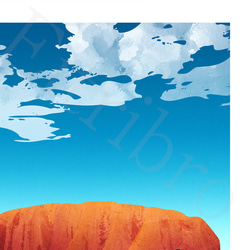 アート ポスター / Uluru[ Ayers rock ] No.2　おしゃれインテリア・北欧、モノトーン好きの方に☆ 6枚目の画像