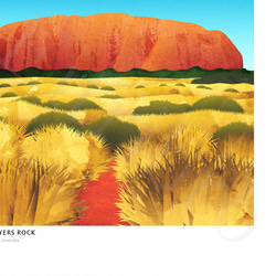 アート ポスター / Uluru[ Ayers rock ] No.2　おしゃれインテリア・北欧、モノトーン好きの方に☆ 8枚目の画像