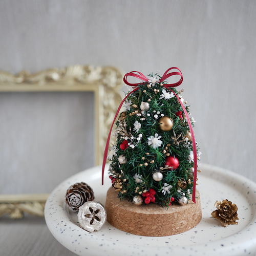 今季完売】卓上ミニサイズのクリスマスツリー (ガラスカバー付 今季完売】卓上ミニサイズのクリスマスツリー (ガラスカバー付