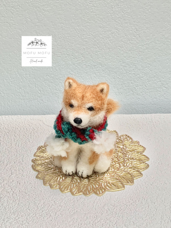 ☆rara しば犬 豆柴 サンタ クリスマス 羊毛フェルト クリスマス飾り ☆rara しば犬 豆柴 サンタ クリスマス 羊毛フェルト クリスマス飾り