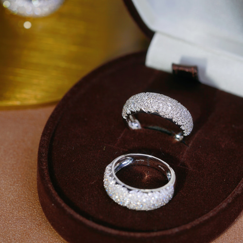 天然ダイヤモンドリング0.8ct k18 指輪・リング パール大好き(購入前に  