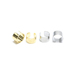 18KGP [4 件] ese33 寬度約 6mm 有孔耳夾配件 316L 手術不鏽鋼 第5張的照片