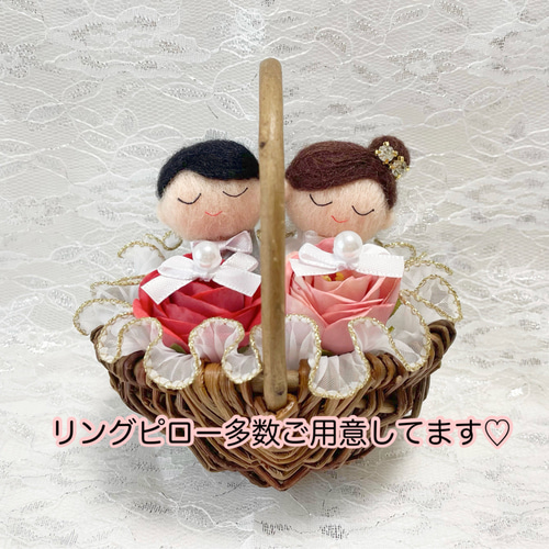 新郎新婦和装人形BIGサイズとリングピロー
