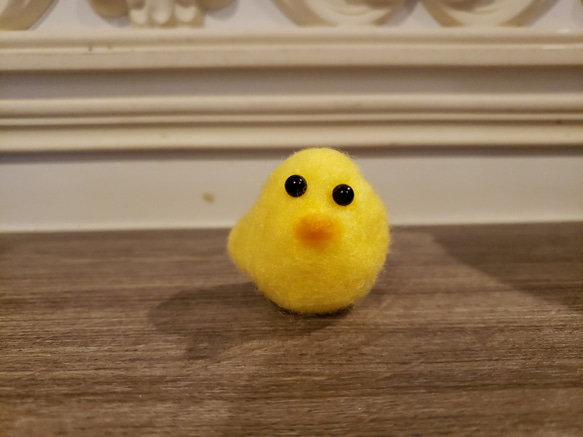 羊毛フェルト 置物 ひよこ インテリア 黄色のひよこ f00109 羊毛