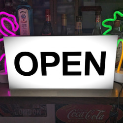 Lサイズ 文字変更無料】OPEN オープン 営業中 開店 ウェルカムボード