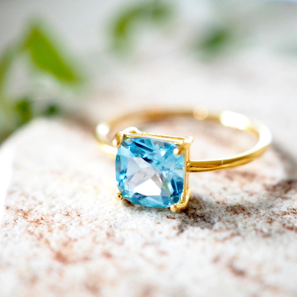 ブルートパーズさんの指輪たん！ 楽天市場】碌山 スイスブルートパーズ リング 美しい青が鮮烈に輝く RP