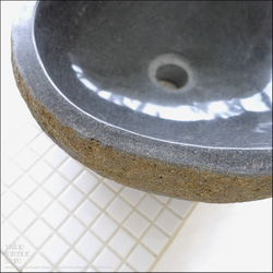 手洗鉢 自然石 洗面ボウルL-9 洗面器 手洗いボウル 天然石 ウォッシュボウル 洗面資材 洗面材料 送料込 W40 6枚目の画像