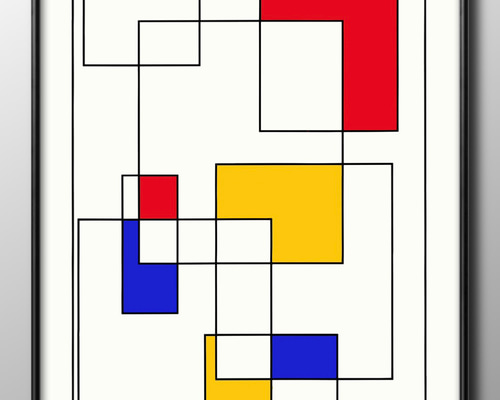 14004 ポスター 絵画 A3サイズ『ピエト・モンドリアン』アート