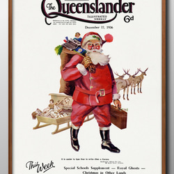 14044 ポスター 絵画 A3サイズ『サンタクロース クリスマス』アート