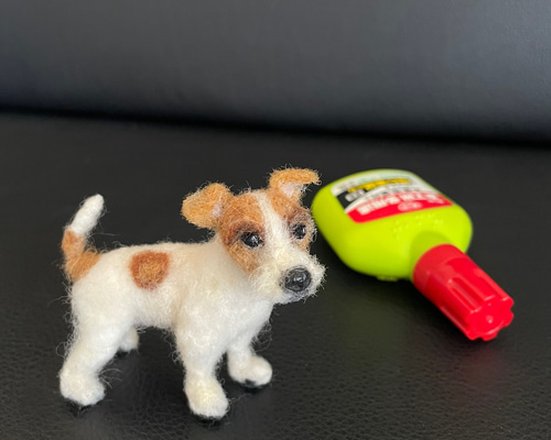 羊毛フェルト犬 MINIジャックラッセルテリア 羊毛フェルト