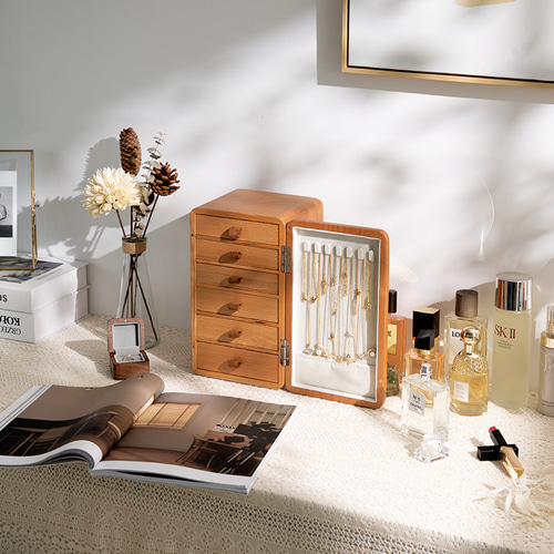 送料無料】ウォールナット 中古キャビネット ジュエリーボックス