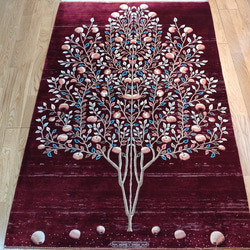 本日限りの大目玉４５％OFF】ペルシャ絨毯　ネイアブリシャム　ハイブリッド　150x100cm　ザクロの木 3枚目の画像