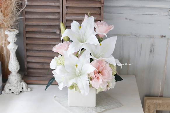 仏花70】お供え花 御供 フラワーアレンジメント 造花 仏壇花 お悔み花