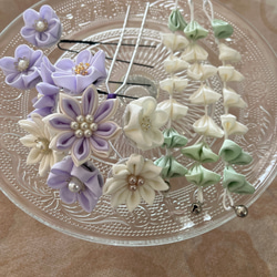 囲み】3055 つまみ細工 髪飾り 成人式 七五三入学卒業