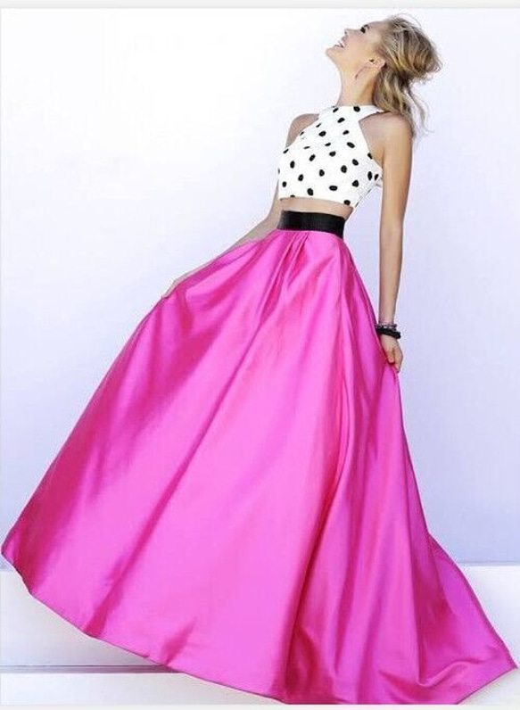 可愛い カラードレス　可愛いドット柄トップス　高級サテンボリュームスカート　お色直し　オーダーメイド可能 3枚目の画像