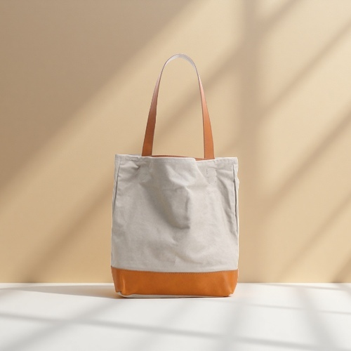 ショルダーバッグ帆布 大容量 革 肩掛け  2WAY　/ハンドバッグ　/ 牛革を配合します　/8181