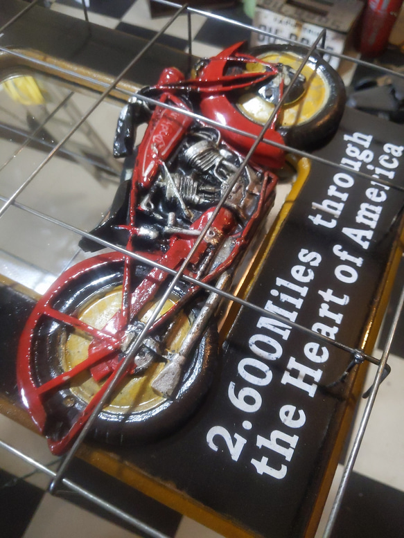 アメリカン  ウォールデコレーションミラー  ルート66 & アメリカンバイク  #ウォールミラー #店舗什器 ガレージ 8枚目の画像