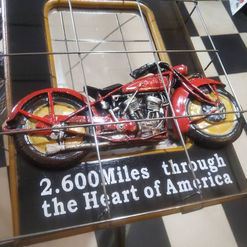 ルート66 ミラー付き壁掛けデコレーション アメリカン ウォールデコレーションミラー ルート66